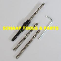 Centrotec Spiraalboor HSS  6,0 mm x 57 mm in boorhouder met 2 reserveboren  CE/M-Set | 493427